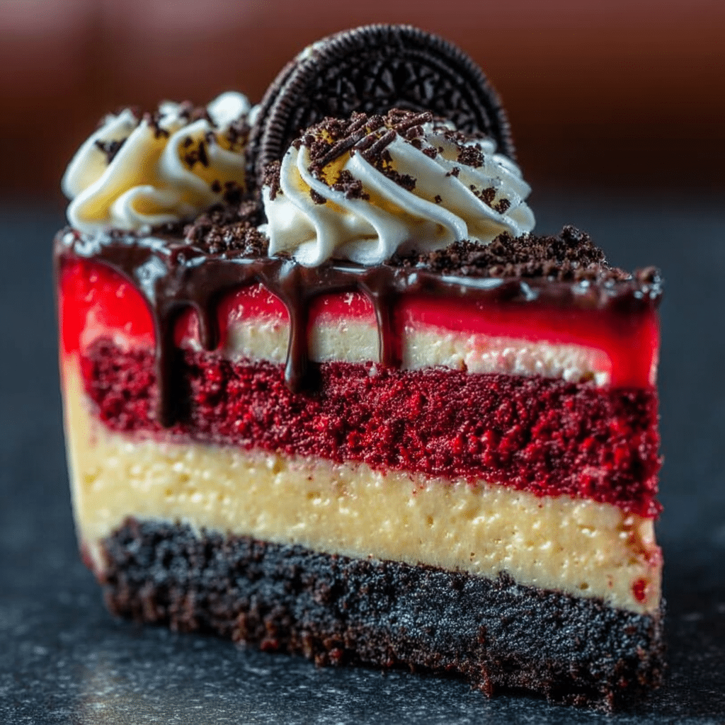 Red Velvet Oreo Cheesecake Recipe - Recipe Image