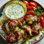 Chimichurri Grilled Chicken Bowl with Garlic Sauce Recipe