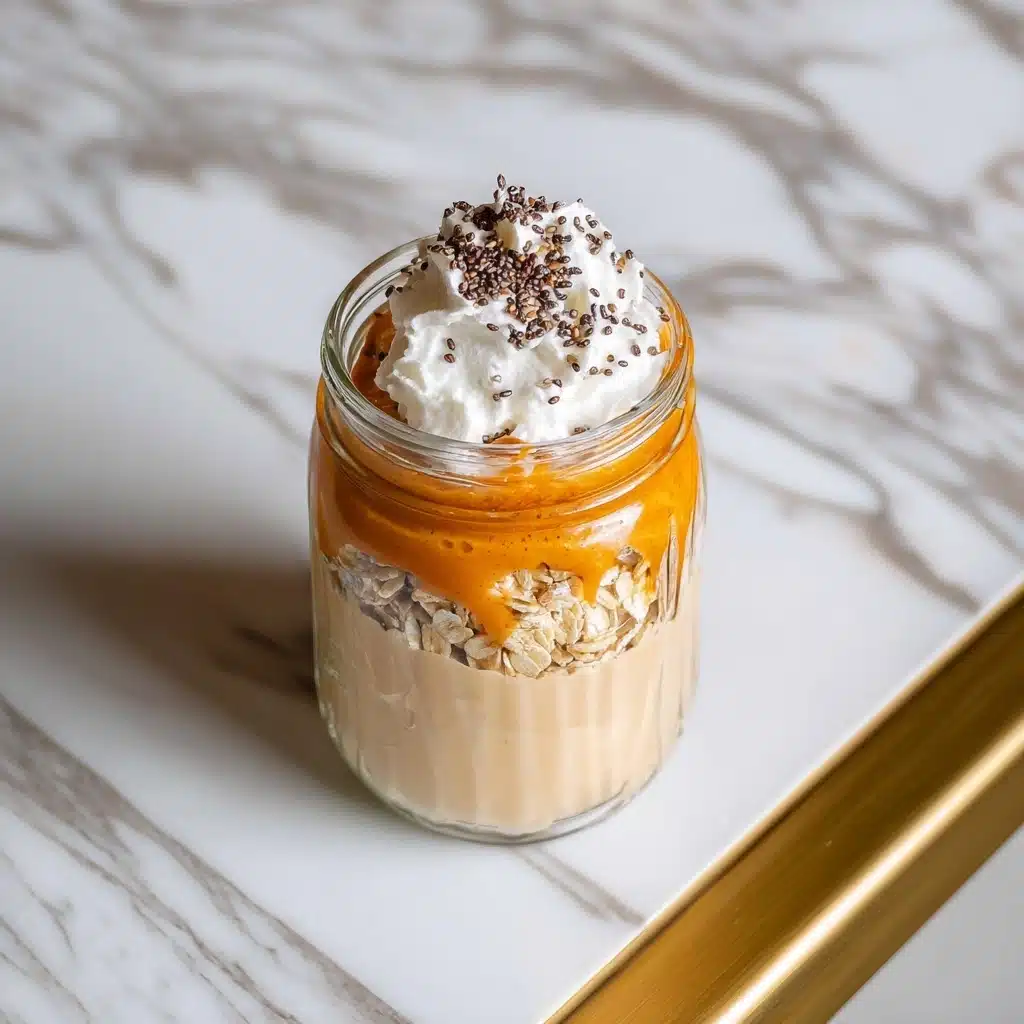 Pumpkin Cheesecake Overnight Oats Recipe - Recipe Image