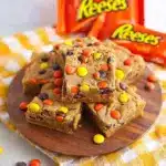 Chewy REESE’s PIECES Peanut Butter Brownies Recipe