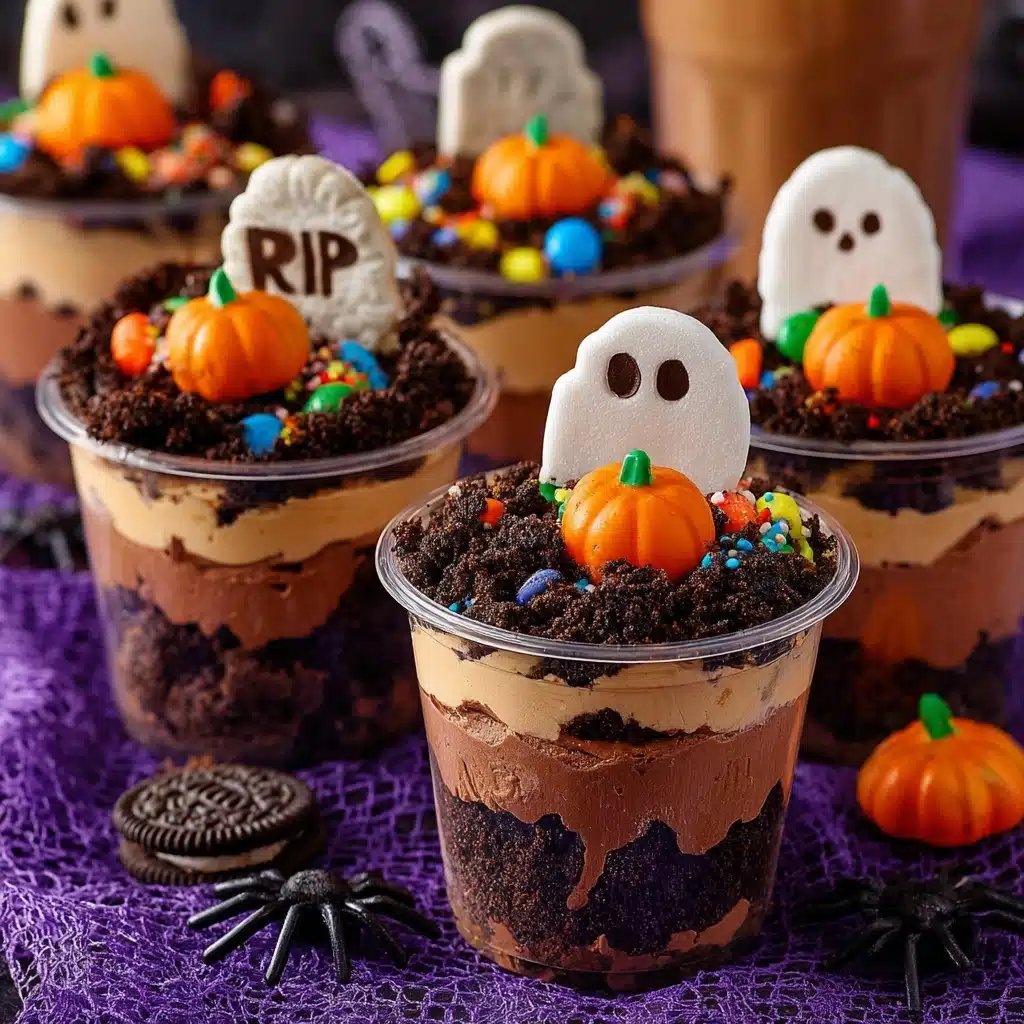 Halloween Graveyard Dirt Cups Recipe - Recipe Image