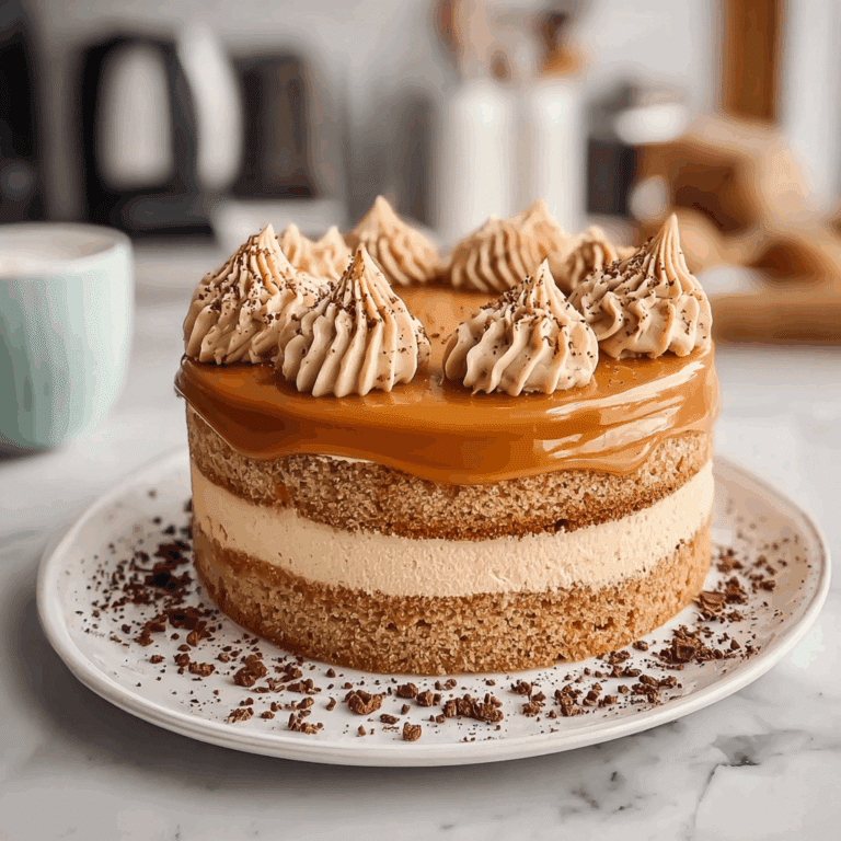 Irresistible Caramel Coffee Buttercream Cake