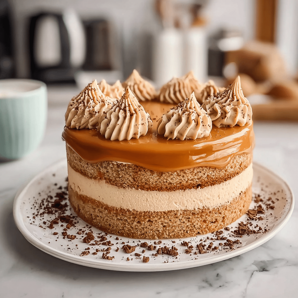 Irresistible Caramel Coffee Buttercream Cake