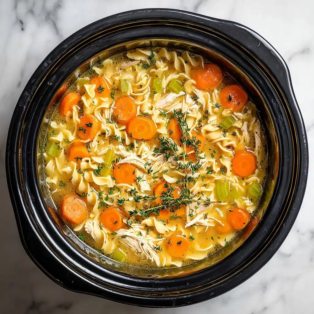Crockpot Chicken Noodle Soup Recipe - Recipe Image