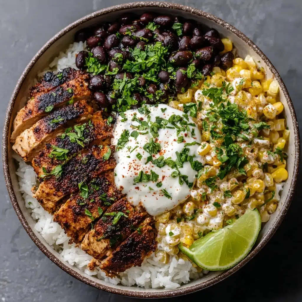 Mexican Street Corn Chicken Rice Bowl Recipe - Recipe Image