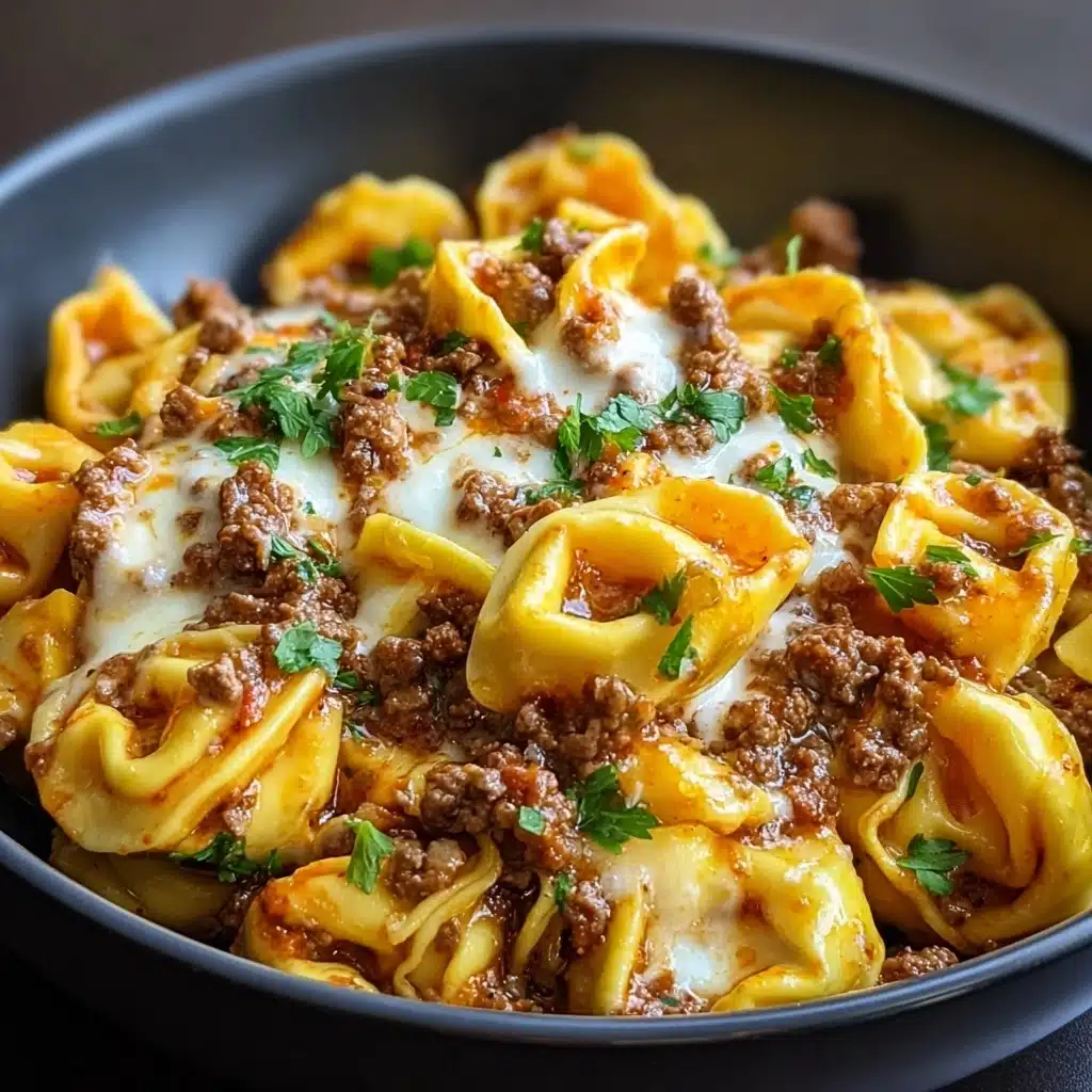 Cheesesteak Tortellini in a Rich Provolone Sauce Delight Recipe - Recipe Image
