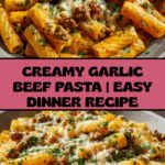 Creamy Garlic Beef Pasta Recipe for Easy Dinners Recipe