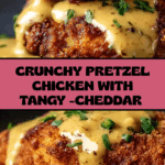 Pretzel Chicken with Mustard-Cheddar Sauce Recipe