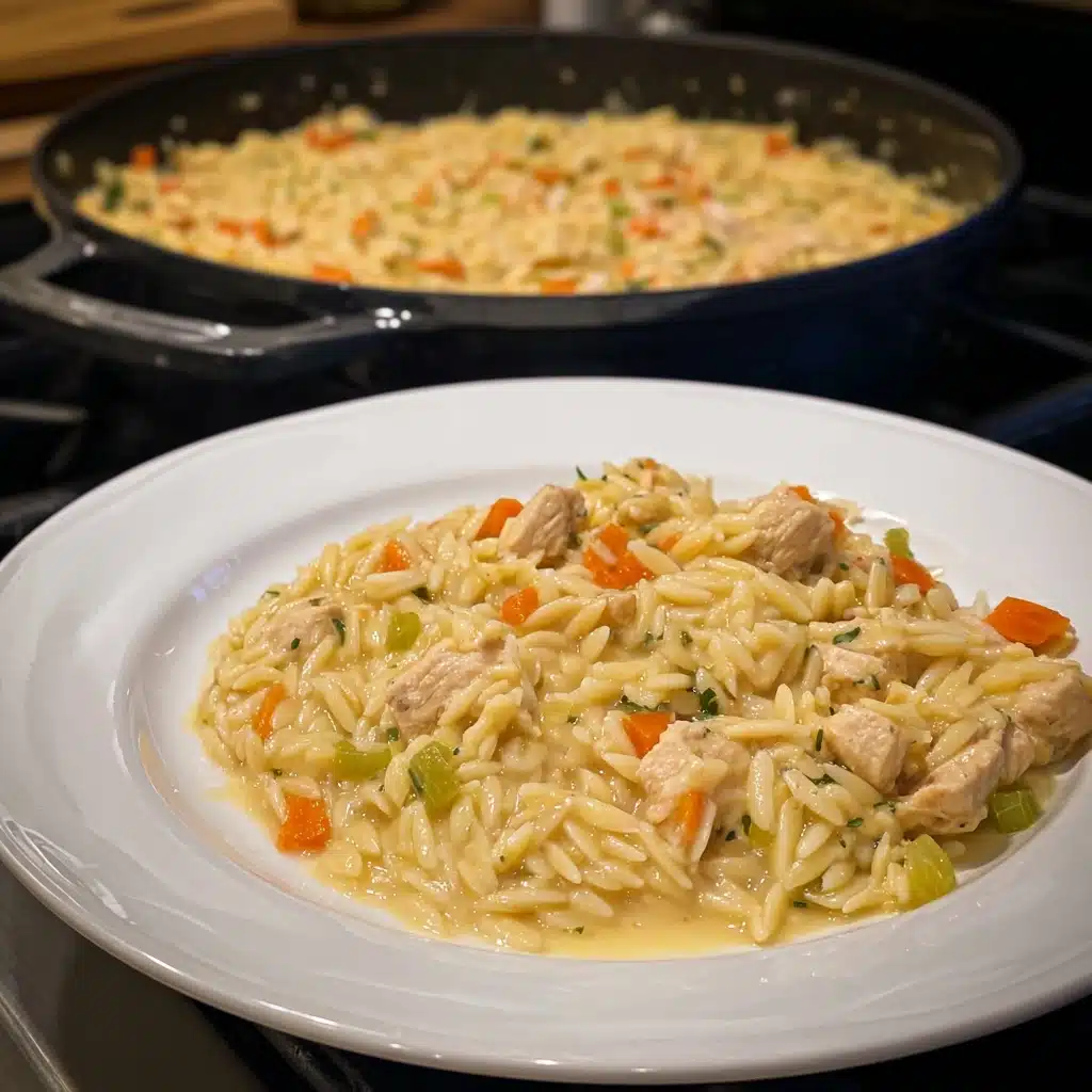 Creamy Chicken Pot Pie Orzo Recipe - Recipe Image
