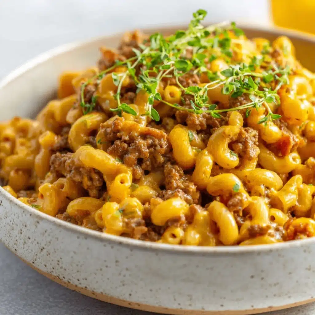 One-Pot Cheeseburger Macaroni Recipe - Recipe Image