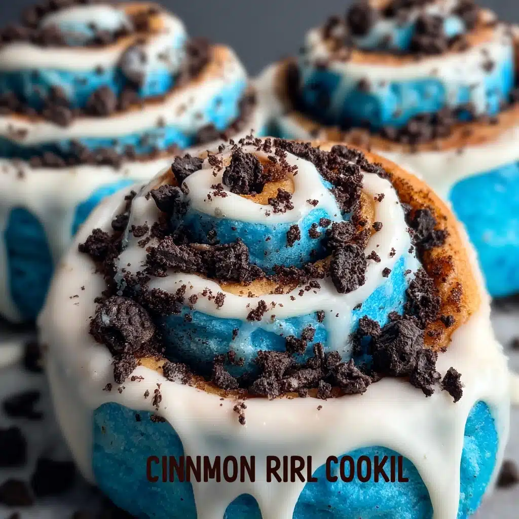 Cookie Monster Cinnamon Rolls Recipe - Recipe Image