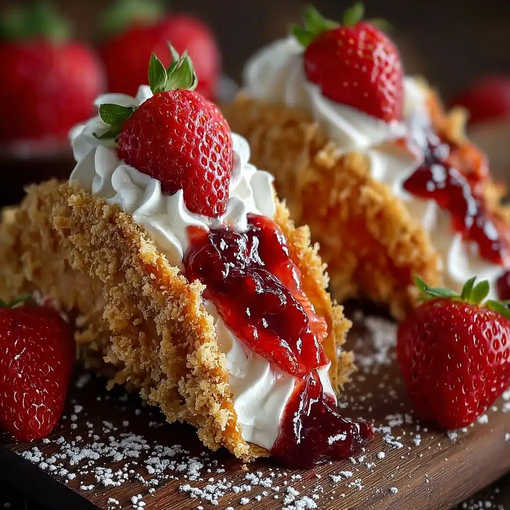 Strawberry Crunch Cheesecake Tacos Recipe