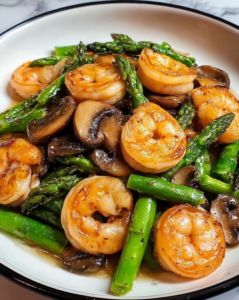 Shrimp and Asparagus Stir-Fry with Mushrooms Recipe