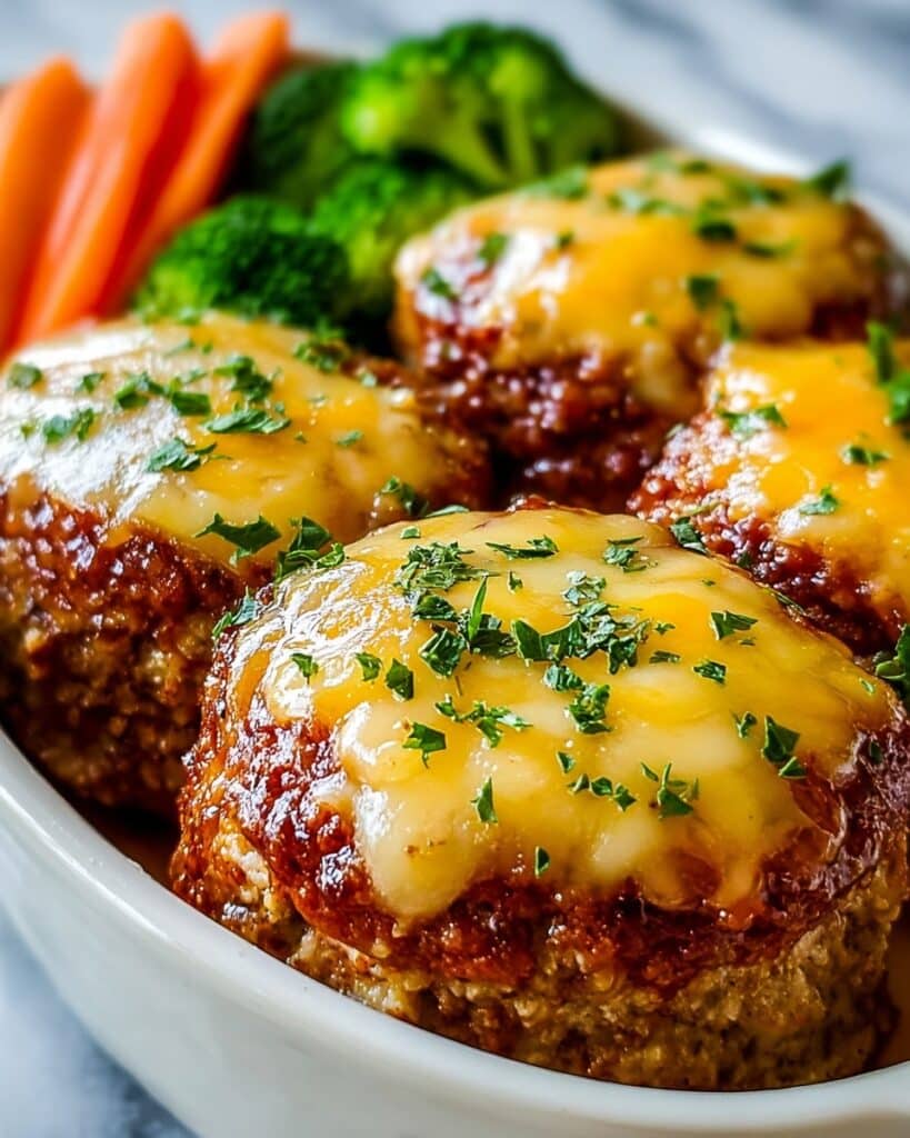 Garlic Parmesan Chicken Meatloaves Recipe