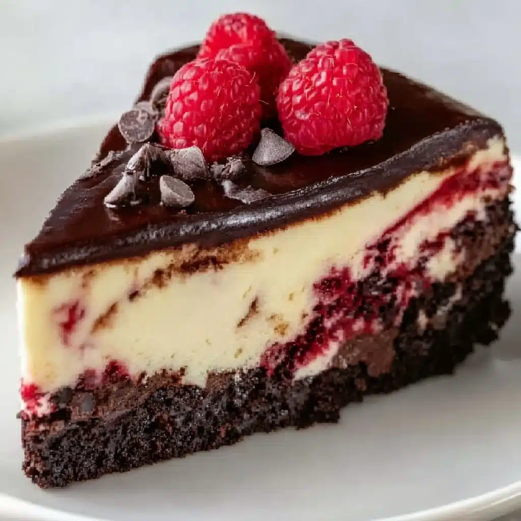 Dark Chocolate Raspberry Cheesecake Recipe - Recipe Image