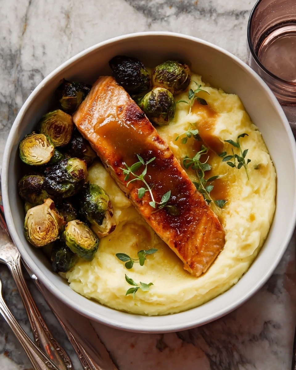 Maple Cider Glazed Salmon with Honey Butter Polenta Recipe