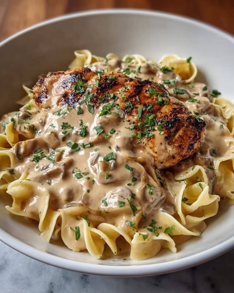 Creamy Garlic Chicken with Buttered Noodles Recipe