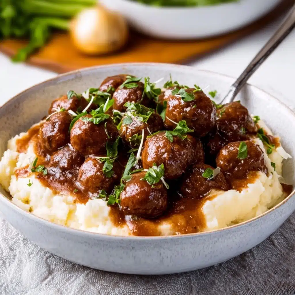 Slow Cooker Salisbury Steak Meatballs Recipe - Recipe Image
