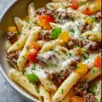 Philly Cheesesteak Pasta Recipe
