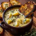 Hearty Cheddar Garlic Herb Potato Soup Recipe
