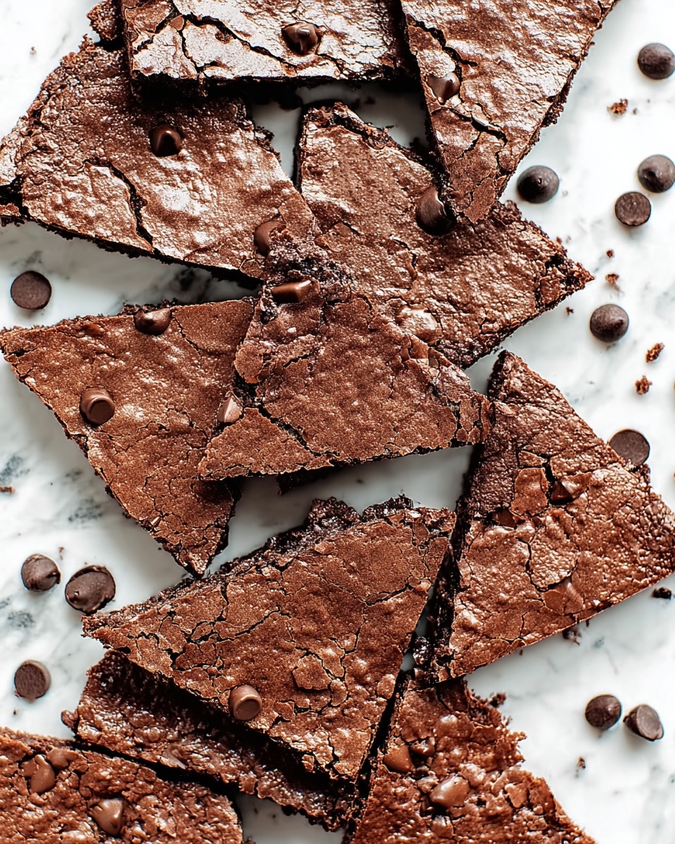 The image shows a tall piece of layered chocolate cake on a white plate. There are three thick dark brown chocolate cake layers separated by two creamy light brown peanut butter layers. The top of the cake is covered with shiny dark chocolate sauce that flows down the sides. Small golden peanut pieces are sprinkled on the top, some falling onto the plate. The white marbled surface underneath adds contrast to the rich colors of the cake. Photo taken with an iphone --ar 4:5 --v 7