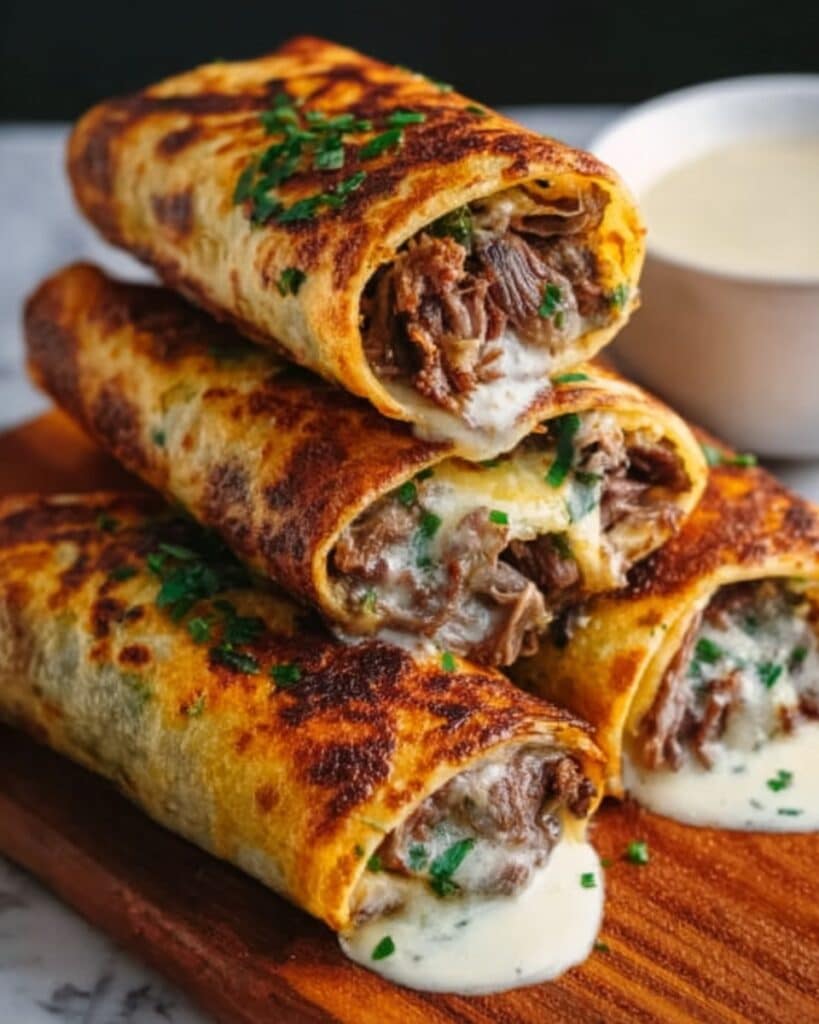 French Dip Tortilla Roll Ups Recipe