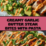 Steak Bites and Shell Pasta in Garlic Butter Alfredo Sauce Recipe
