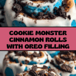 Cookie Monster Cinnamon Rolls Recipe