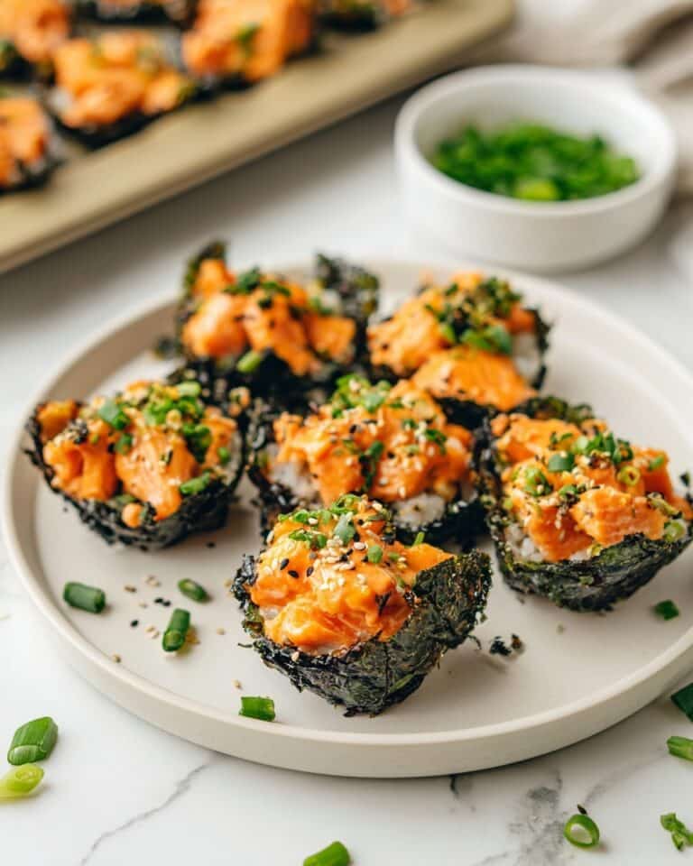 Easy Baked Salmon Sushi Cups Recipe