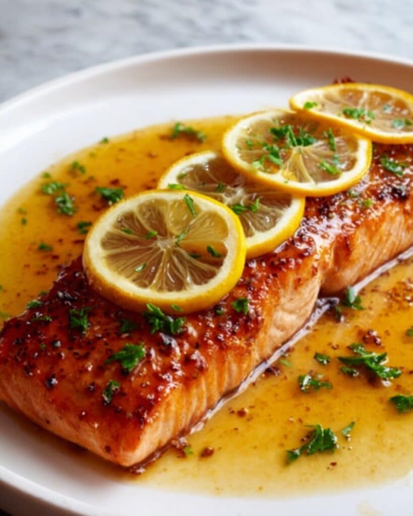 Honey Garlic Butter Baked Salmon Recipe