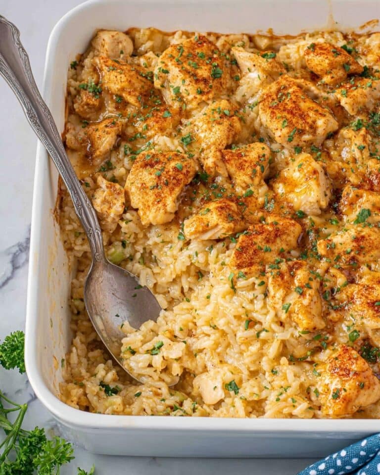 Creamy Butter Chicken and Rice Bake Recipe