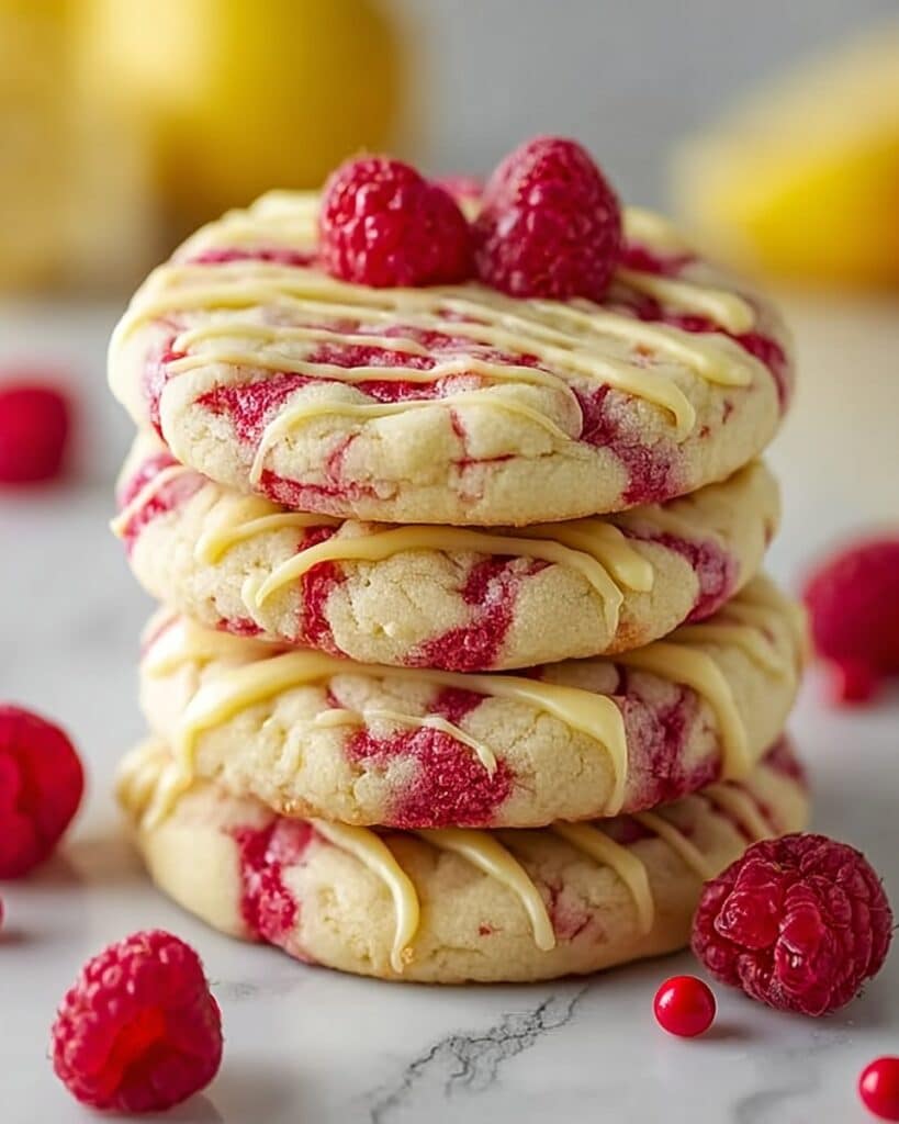 White Chocolate Lemon Raspberry Cookies Recipe