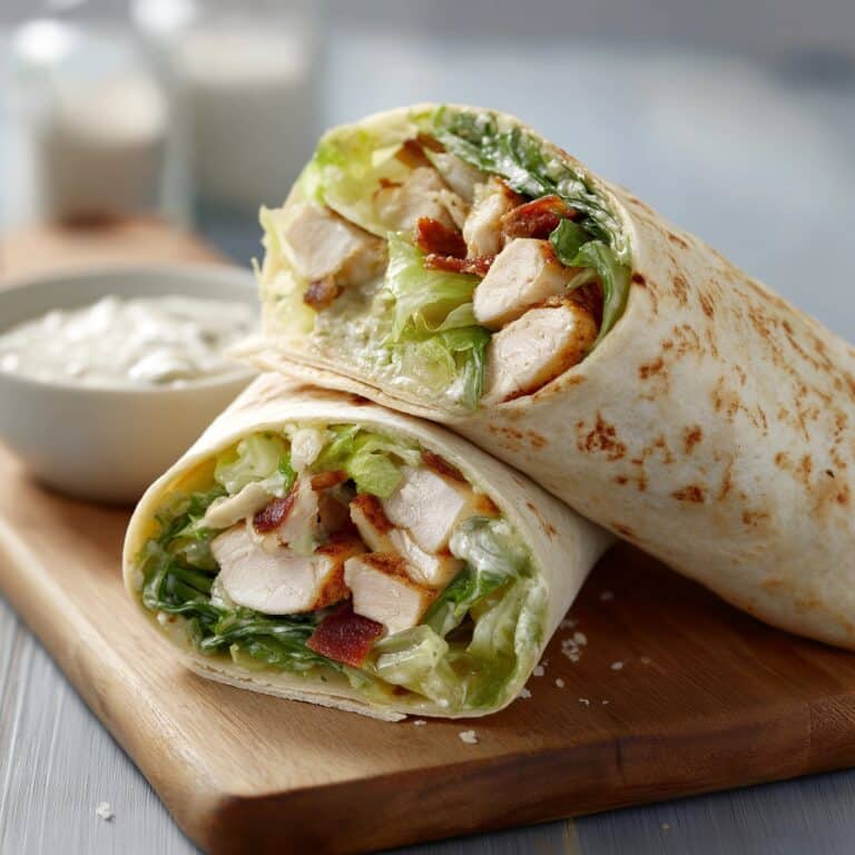Low-Carb Cheesy Garlic Chicken Wraps Recipe