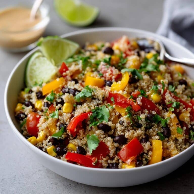 Vibrant Quinoa Bowl with Roasted Vegetables and Chickpeas Recipe