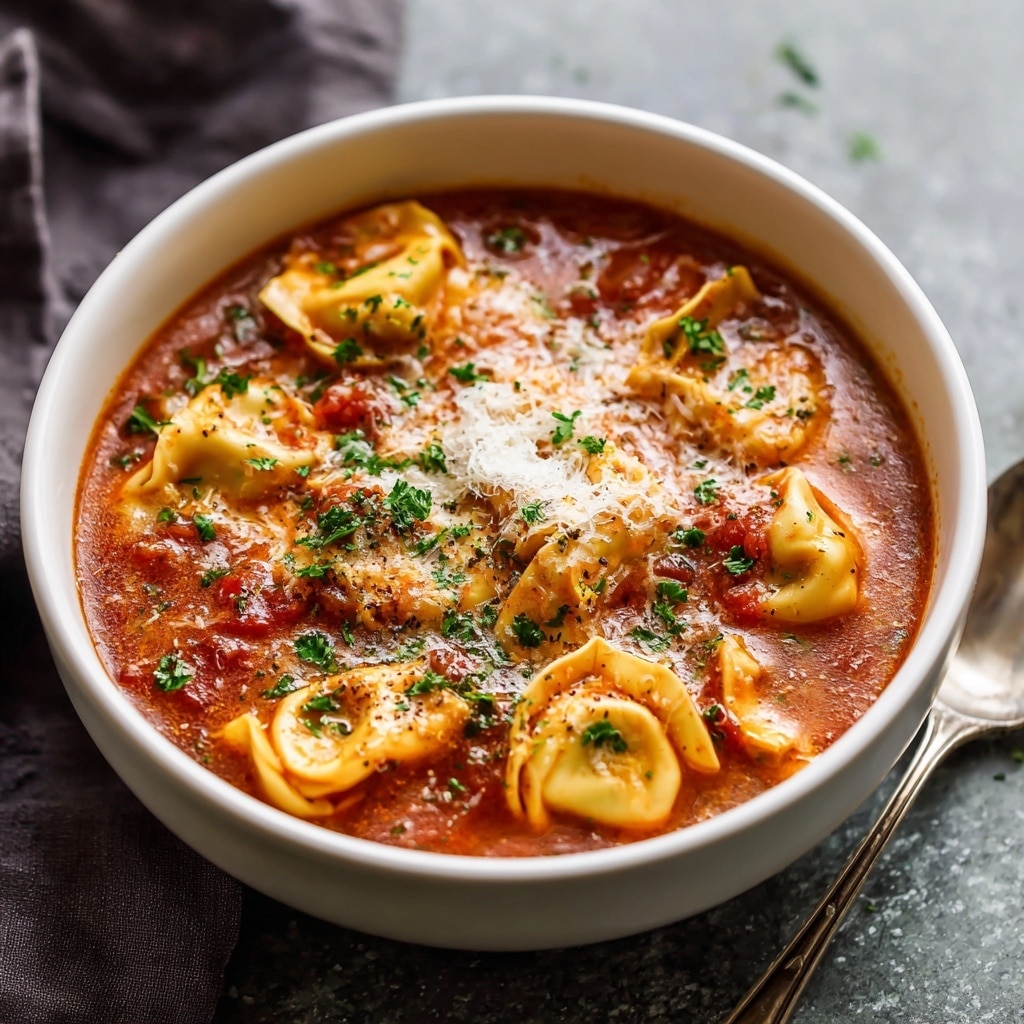 Cheesy Tomato Tortellini Soup Recipe