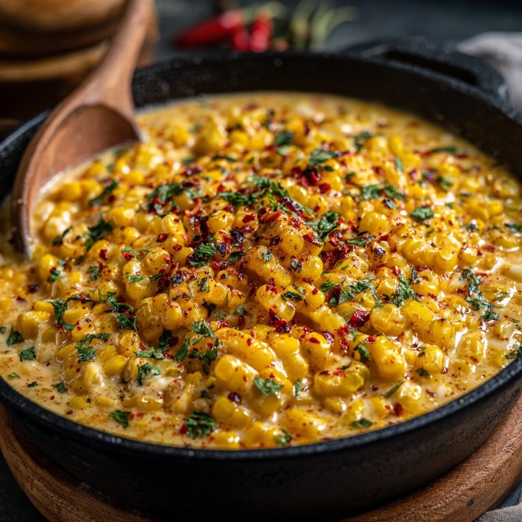 Creamy Honey Butter Skillet Corn Recipe - Recipe Image