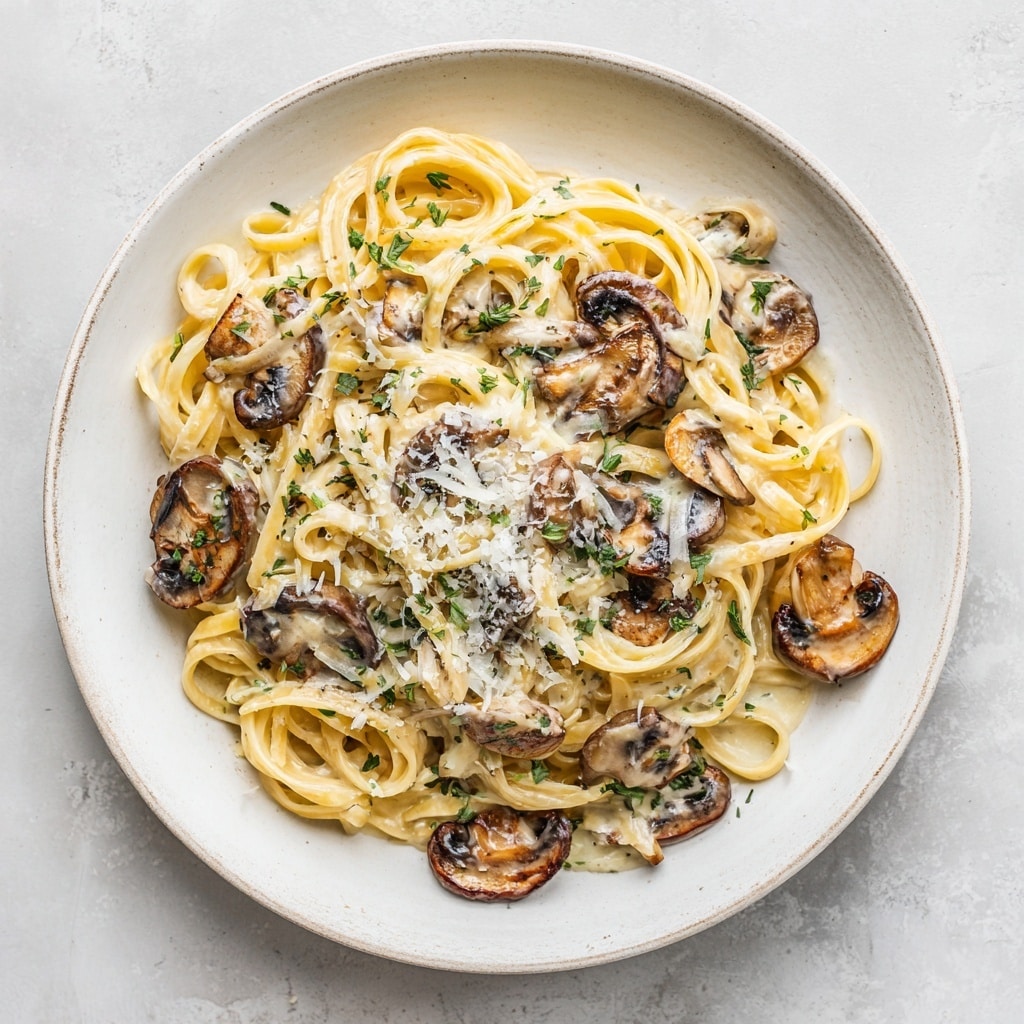 Creamy Mushroom Garlic Pasta Recipe