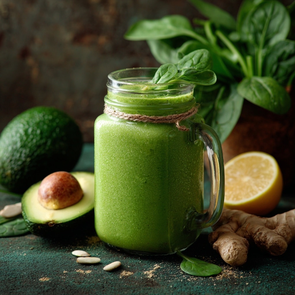 Lemon, Ginger, and Spinach Smoothie Recipe - Recipe Image