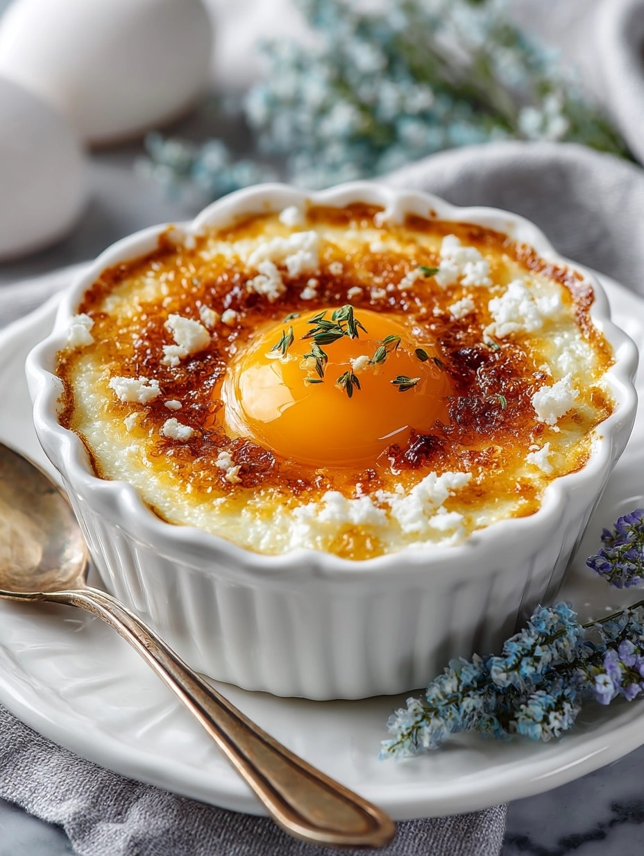 Eggs au Gratin with Béchamel Sauce and Bacon Recipe - Recipe Image