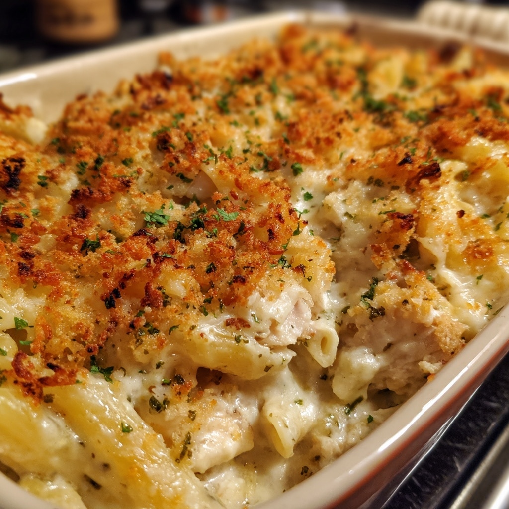 Creamy Chicken Alfredo Bake Recipe - Recipe Image