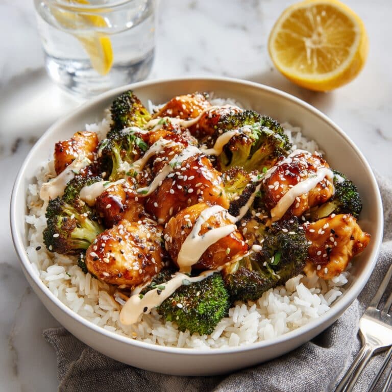 Spicy Garlic Chicken and Broccoli Noodle Bowls Recipe