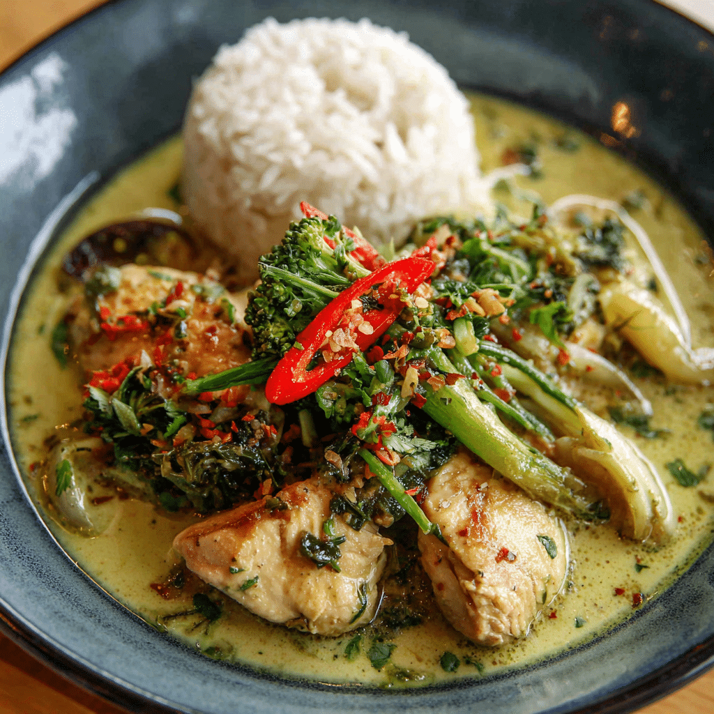 Pad Prik King (Red Curry Chicken and Green Beans) Recipe - Recipe Image