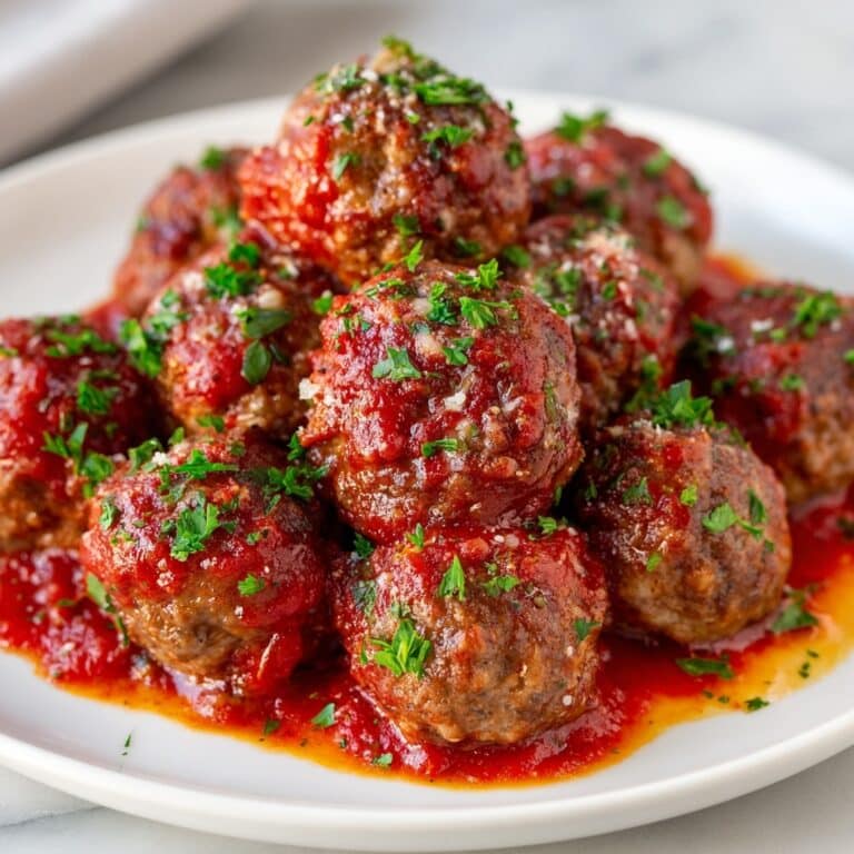Sheet Pan Meatballs with Tomato Salad and Green Herb Sauce Recipe