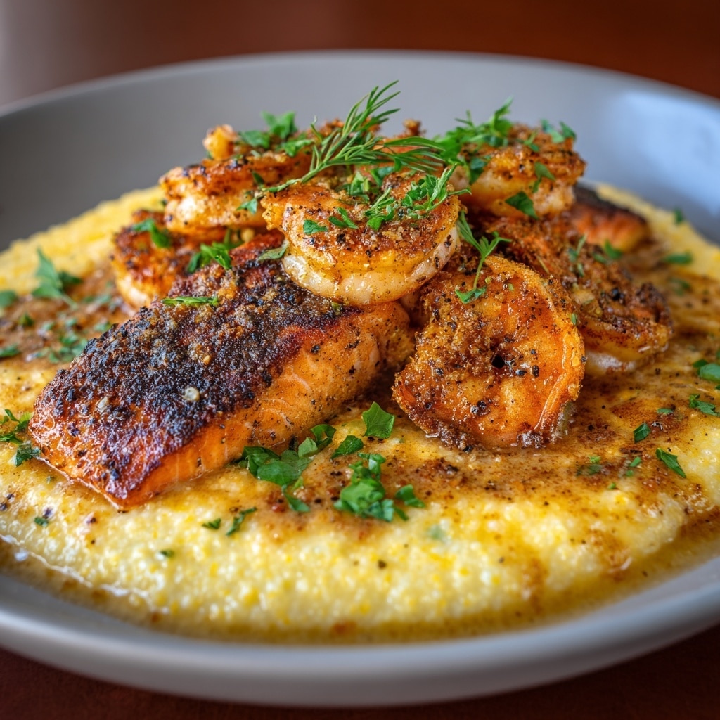 Brown Stew Shrimp with Sweet Potato Grits Recipe