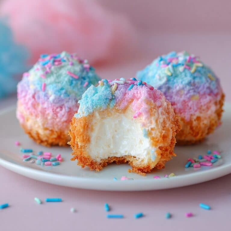 Crispy Cotton Candy Cheesecake Bombs Recipe