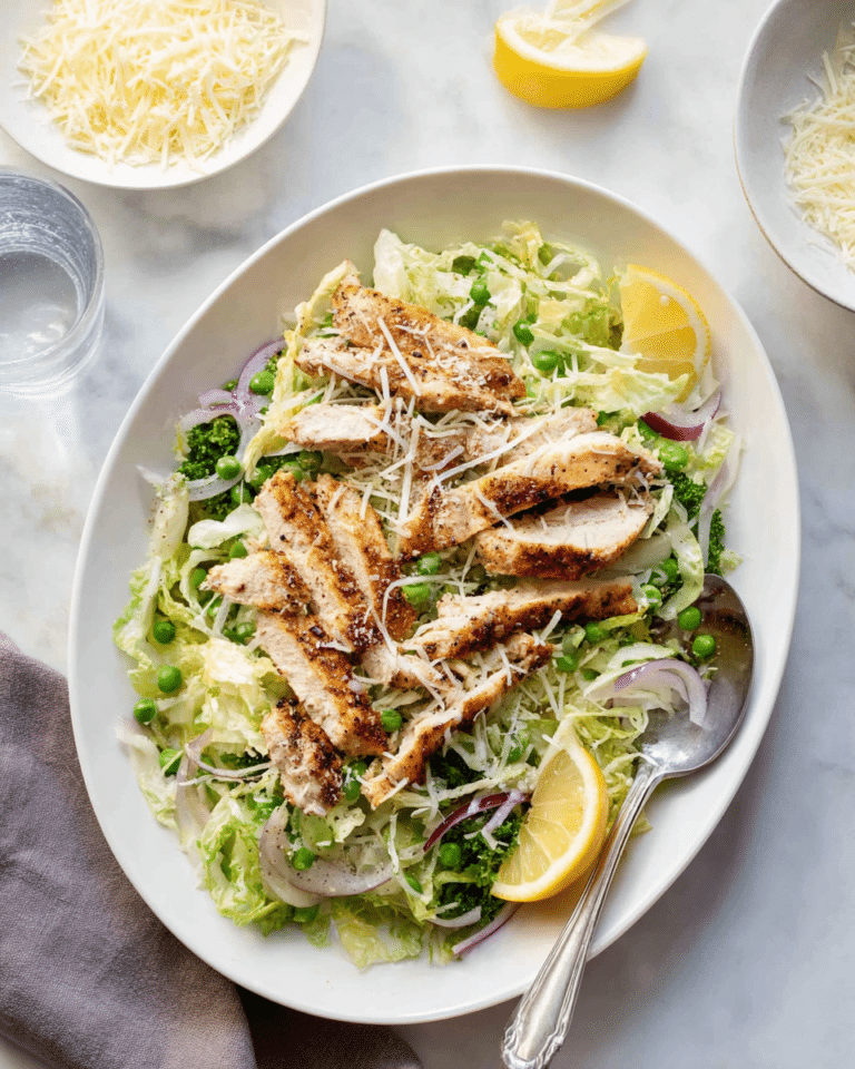 Lemon Parmesan Cabbage Salad with Grilled Chicken Recipe