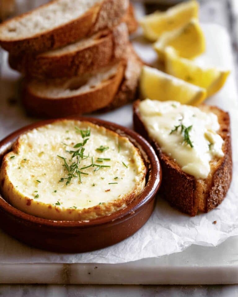 Lemon Garlic Baked Ricotta Recipe