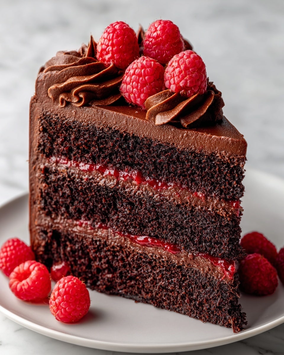 Chocolate Raspberry Layer Cake Recipe - Recipe Image