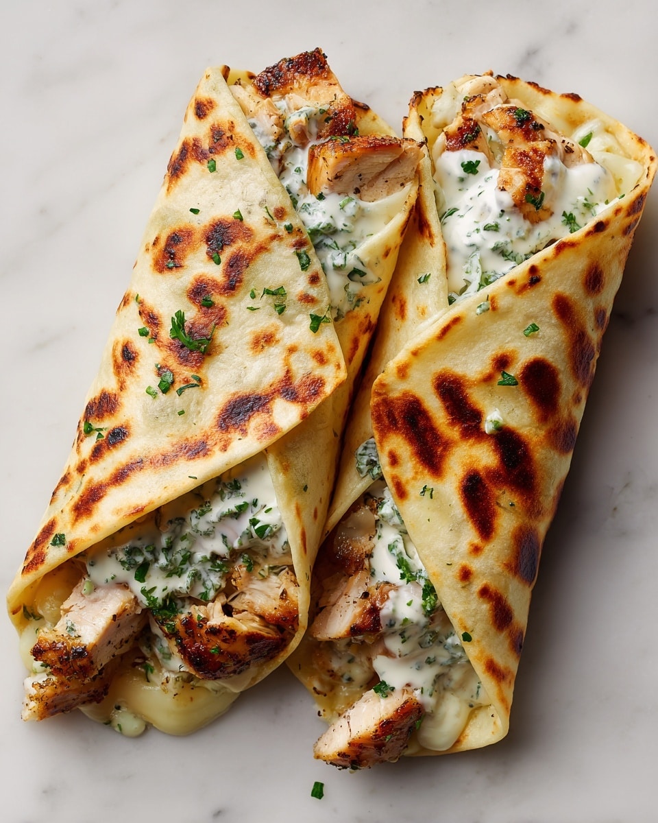 Low Carb Cheesy Garlic Chicken Wraps Recipe - Recipe Image