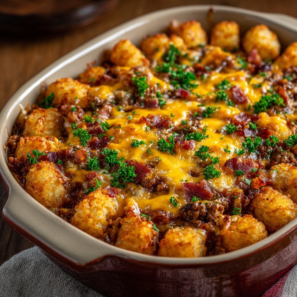 BBQ Chicken Tater Tot Casserole Recipe - Recipe Image